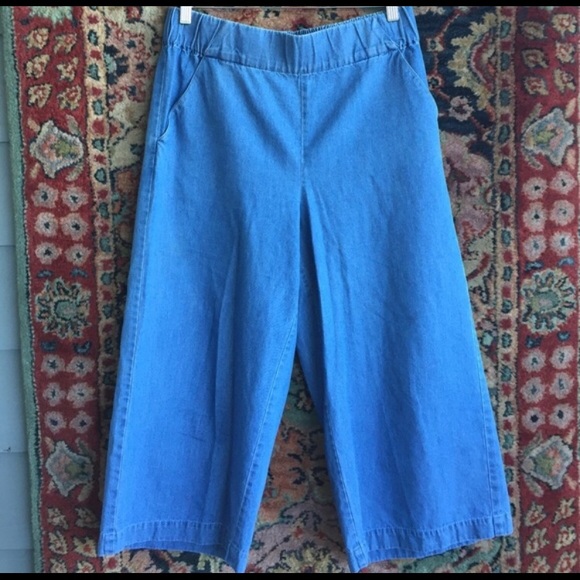 Kate Spade Saturday wide leg pull on crop jean - Picture 5 of 8